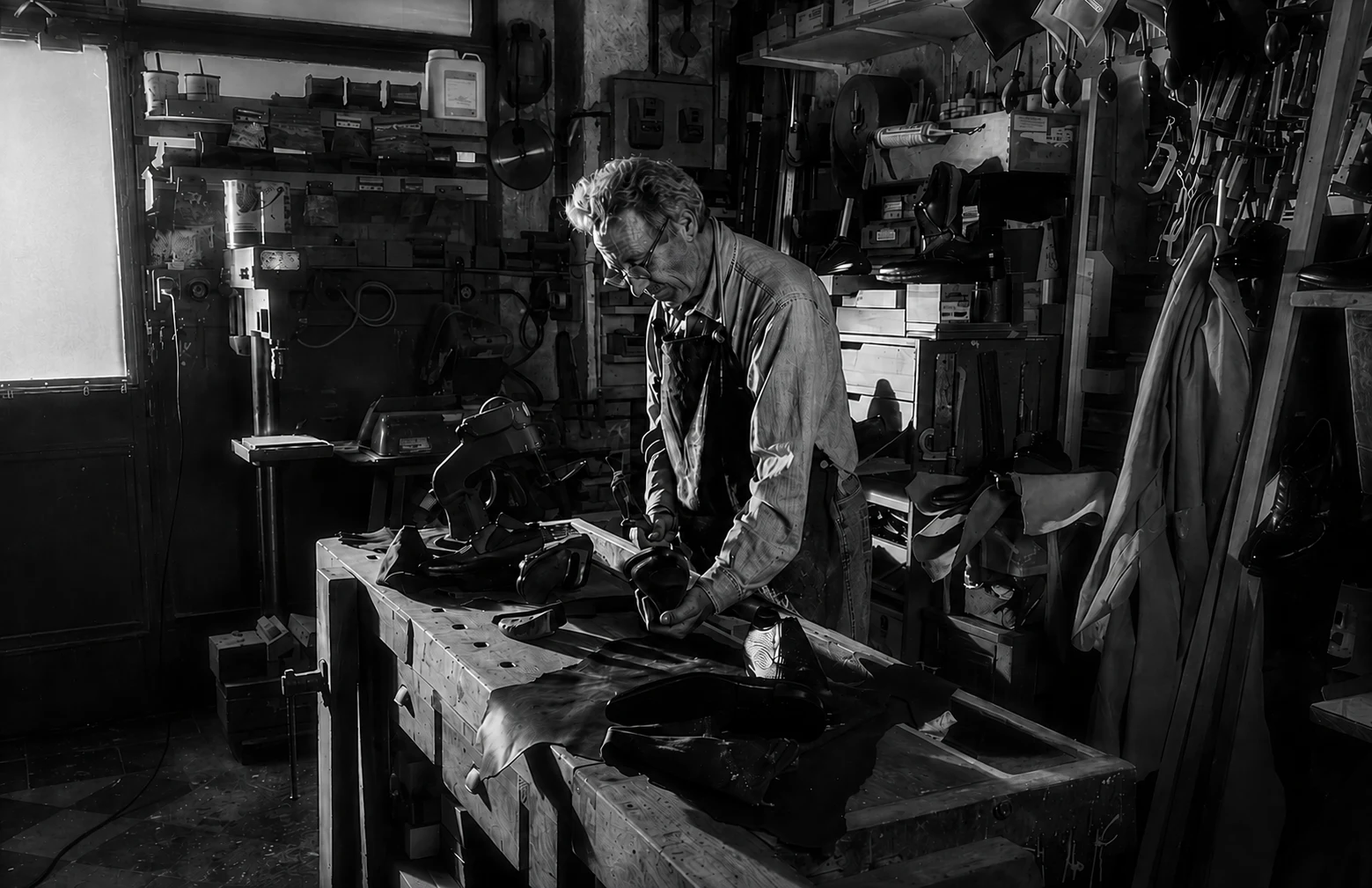 Oak & Hyde artisan crafting footwear